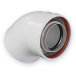Отвод конденсационный KRATS угол 45° Ø80/125 (CW8-45-LN)
