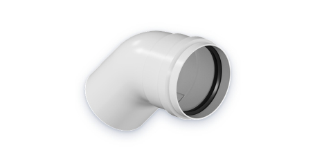 Отвод конденсационный KRATS угол 45° Ø80 (W80-45LN)